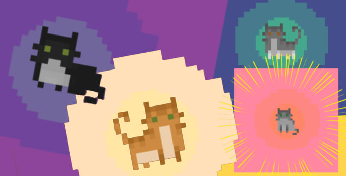 Gig Preview - Draw your aura as a small pixel cat