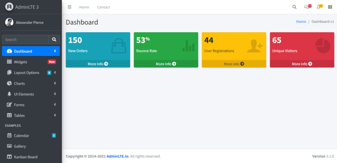 Gig Preview - Design dashboard website using php, mysql and adminlte