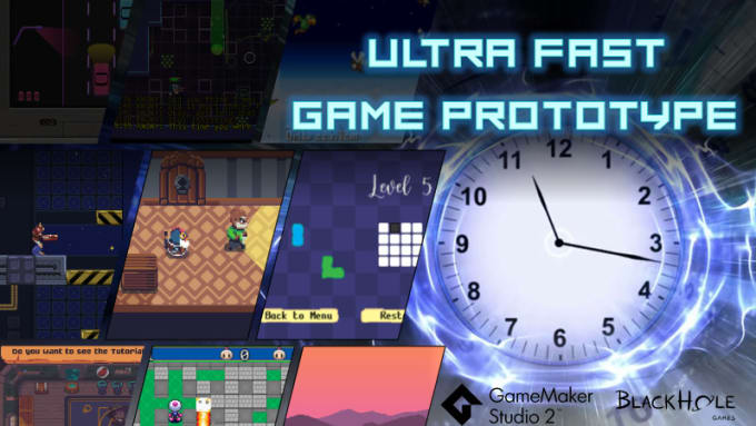 Gig Preview - Make a ultra fast game prototype in game maker studio 2