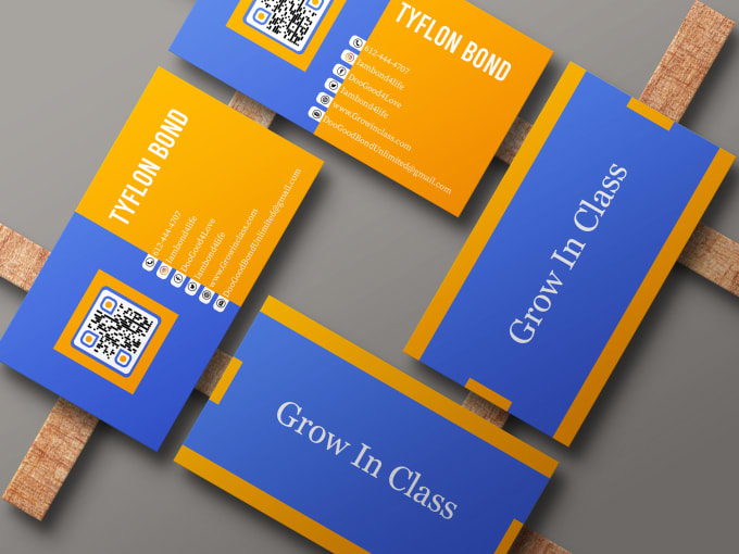 Gig Preview - Design minimal business card design with custom qr code