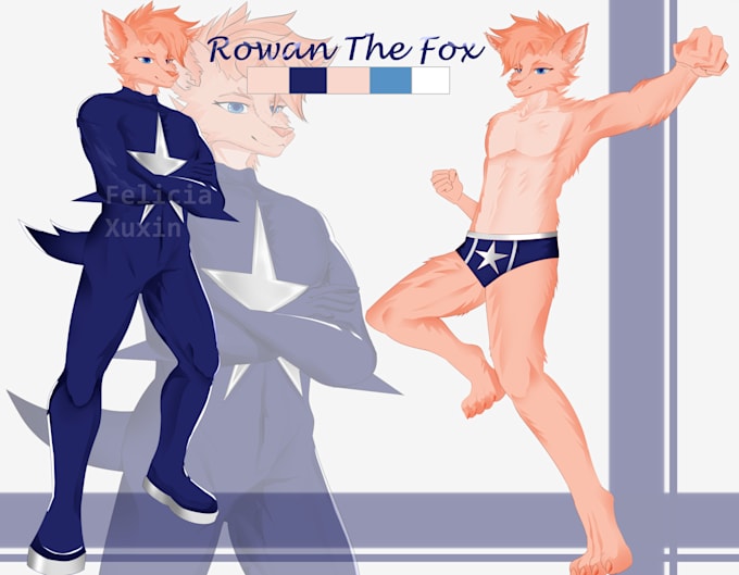 Bestseller - draw your reference sheet for furry character