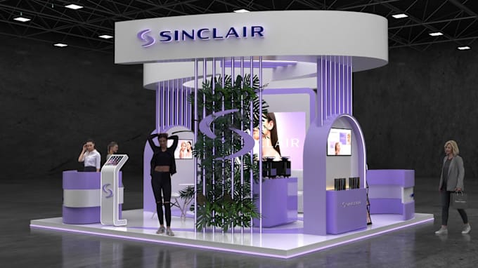 Gig Preview - Design 3d trade booths, retail displays, exhibition stands, kiosk