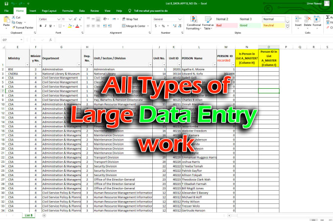 Gig Preview - Organize your data in a standard format