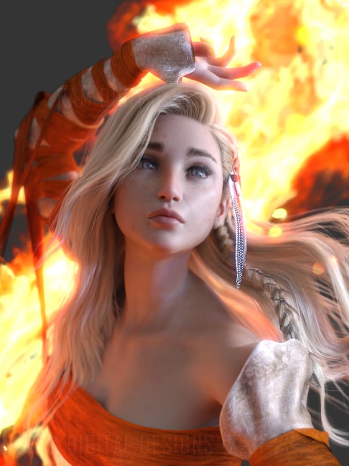 Gig Preview - Create high quality 3d character art, fantasy art, sci fi art, and concept art