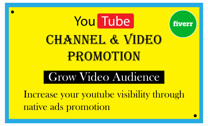 Gig Preview - Do youtube video promotion organically