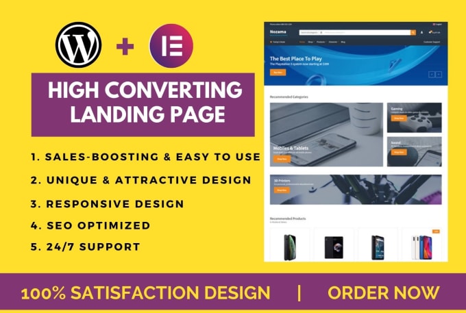 Gig Preview - Design responsive landing page or squeeze page for your business