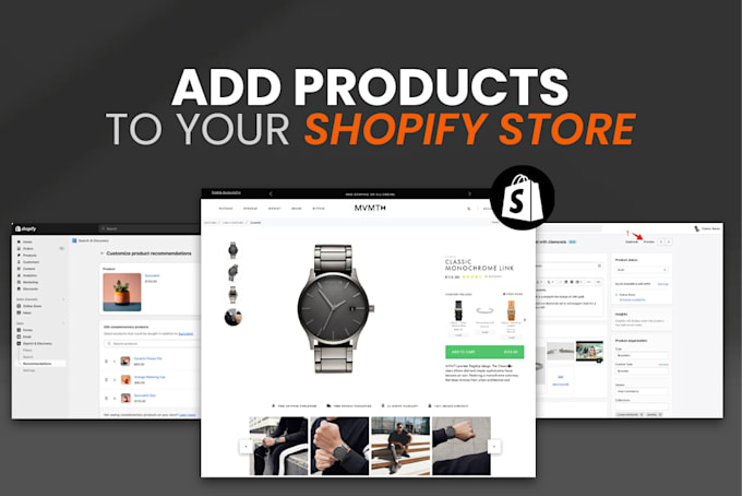 Gig Preview - Add your products to your shopify store