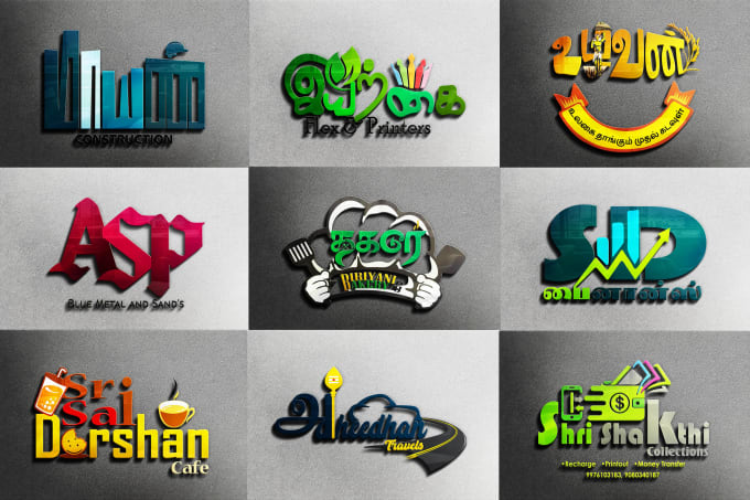 Gig Preview - Design tamil logo for your brand with your preference