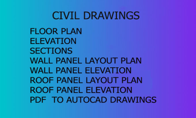 Gig Preview - Create autocad 2d civil drawings