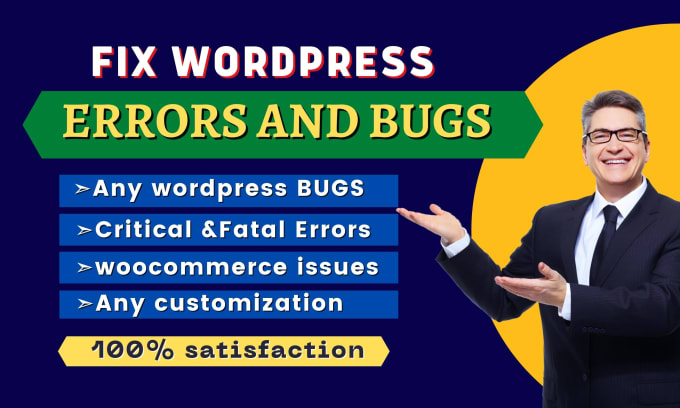 Gig Preview - Fix the wordpress bug and help the wordpress bug expert to do the bug fixing