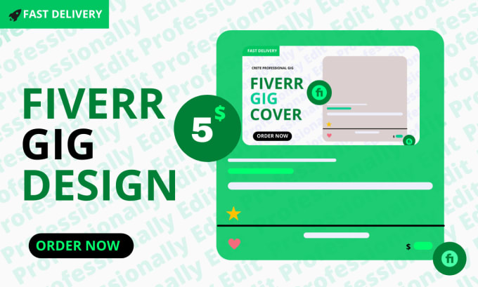 Gig Preview - Design fiverr gig image, thumbnail, gig cover in 6 hours