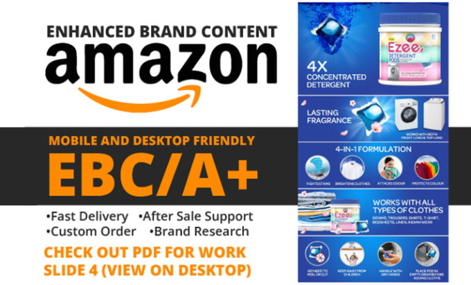 Gig Preview - Design amazon enhanced brand content ebc and a plus