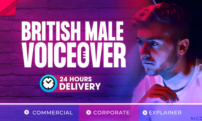 Gig Preview - Record a deep british rp male voiceover in 24 hours