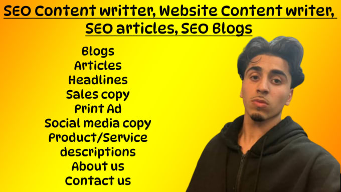 Gig Preview - Write SEO blog posts and articles, website content for you