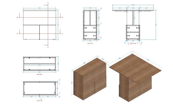 Gig Preview - Draft a furniture design using autocad 3d