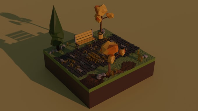 Gig Preview - 3d low poly environment scene or map or an item