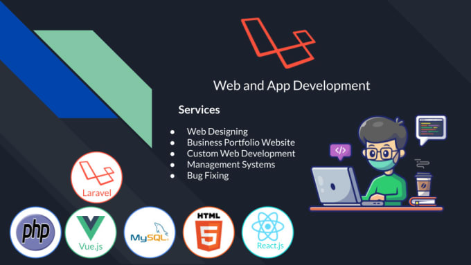 Bestseller - be full stack custom web app developer in laravel , react,  vue js and PHP