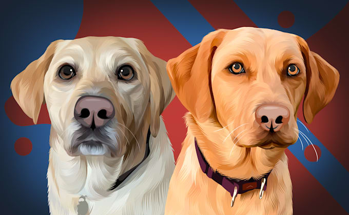 Gig Preview - Draw your dog or cat into amazing vector art