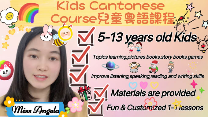 Gig Preview - Teach your kid cantonese