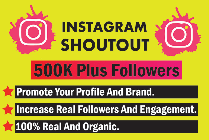 Gig Preview - Do instagram shoutout promotion on 500k plus followers page