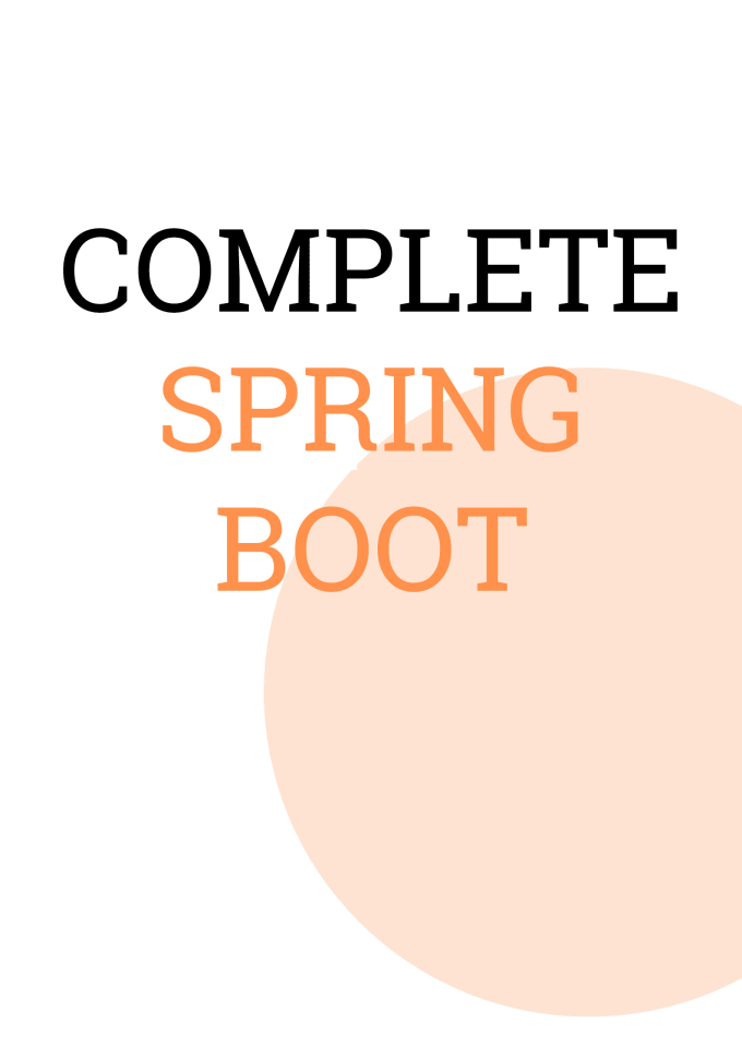 Gig Preview - Do complete spring boot development