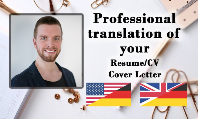 Gig Preview - Translate your cover letter or resume cv to german or english