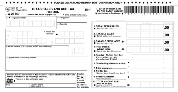 Gig Preview - Efile texas sales tax report for marketplace sellers