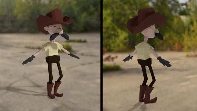 Gig Preview - Create a low poly character model por games