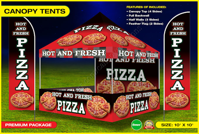 Gig Preview - Design a creative canopy tents for your business promotion