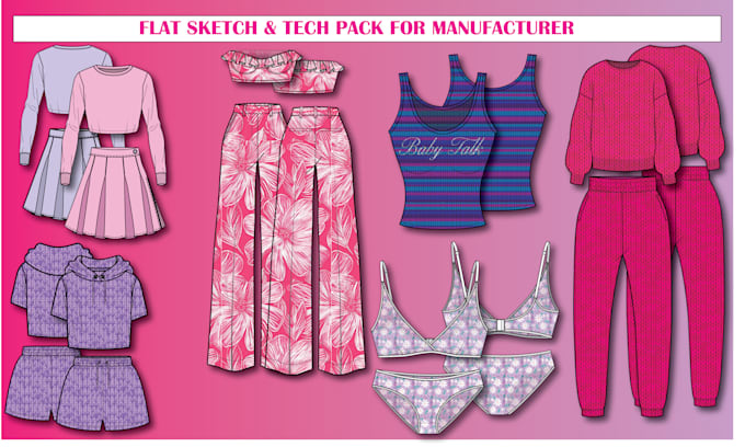 Gig Preview - Make clothing design tech pack for production