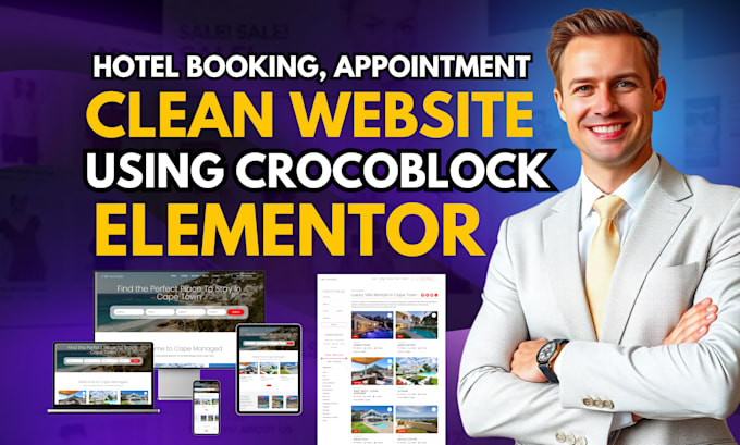 Gig Preview - Create appointment, travel,car,hotel booking website by crocoblock,elementor pro