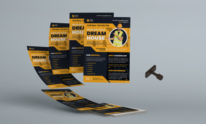 Gig Preview - Design flyer investor one pager, one sheet, real estate, press kit, postcard epk