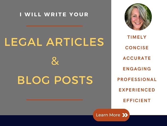 Gig Preview - Write your legal article or legal blog post