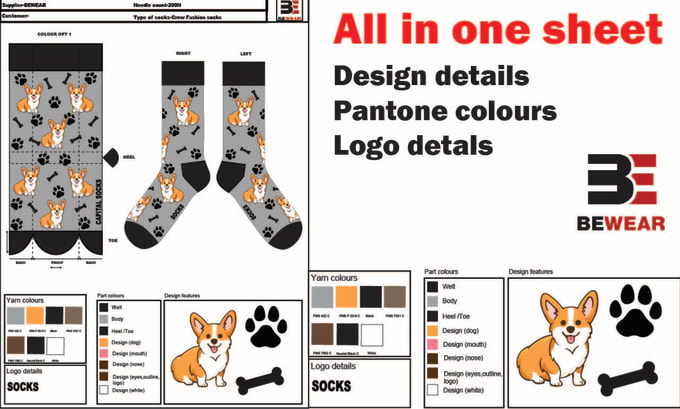 Gig Preview - Create unique sock designs for you