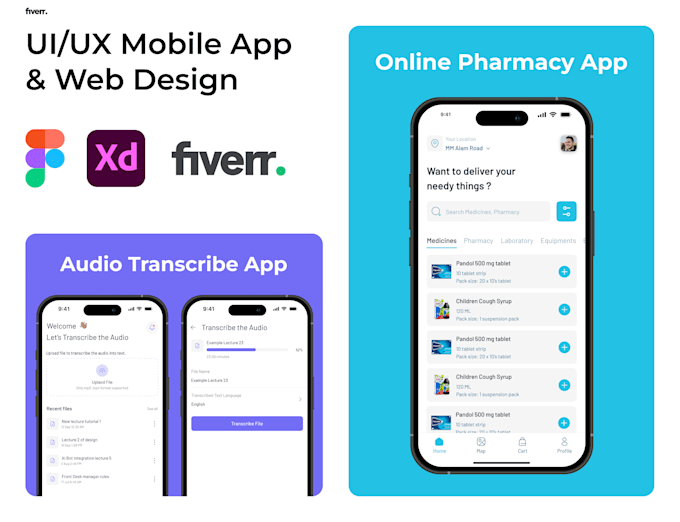 Gig Preview - Design wireframe UI UX for mobile app design web app