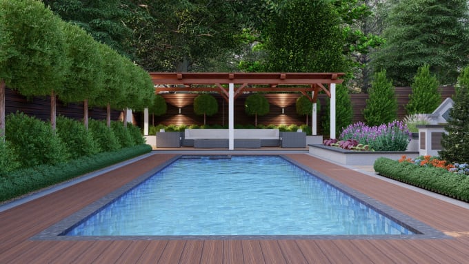 Gig Preview - Design your landscape, garden, your front,back yard with realistic renderings