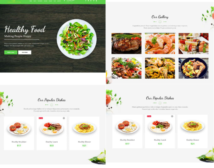 Gig Preview - Design or customization wordpress restaurant website