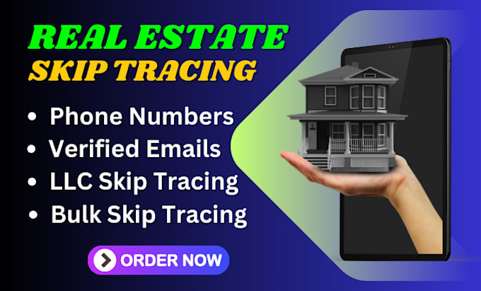 Gig Preview - Do skip tracing for real estate and llc skip tracing in bulk