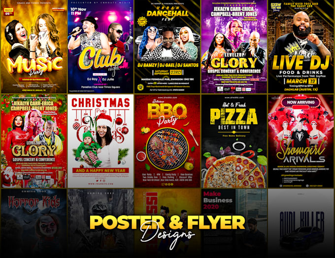 Gig Preview - Do christmas flyers, social media ads, and music party flyers