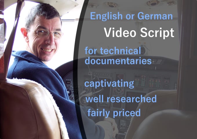 Gig Preview - Research and write a script for your documentary in english or german