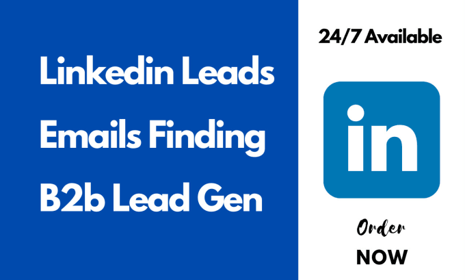 Gig Preview - Do linkedin leads, email finding, and b2b lead gen