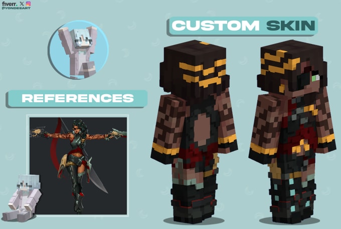 Gig Preview - Create best custom minecraft skin in your dreams