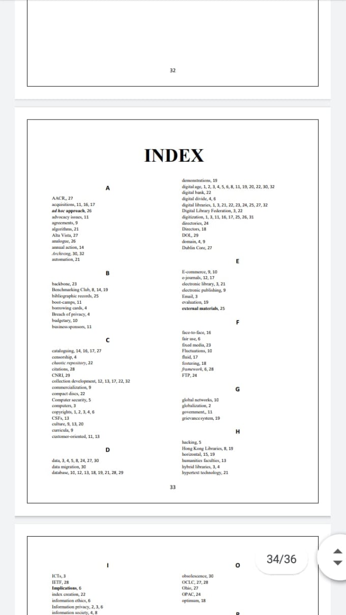 Gig Preview - Do professional book indexing