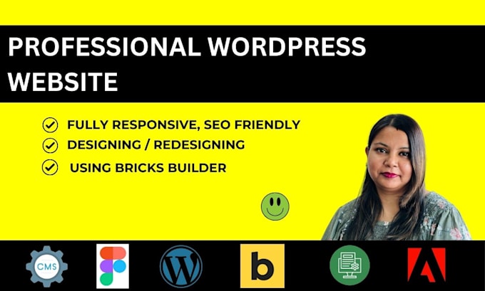 Gig Preview - Design a SEO friendly wordpress website with bricks builder