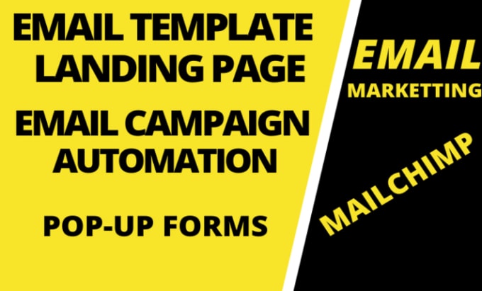 Gig Preview - Design mailchimp email template,landing page, setup email campaign