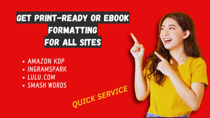 Gig Preview - Do printready paperback and interior ebook formatting for KDP, lulu