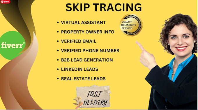 Gig Preview - Do lead generation email leads and skip tracing lead list