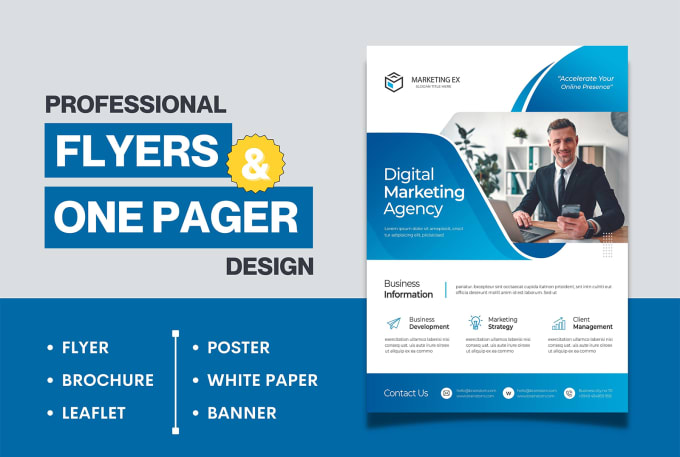 Gig Preview - Design professional flyer, one pager and marketing materials