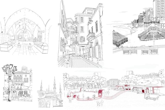 Bestseller - do concept hand drawn architectural render sketch