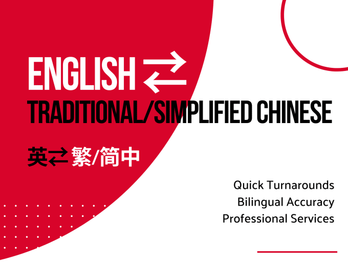 Gig Preview - Translate traditional or simplified chinese to english